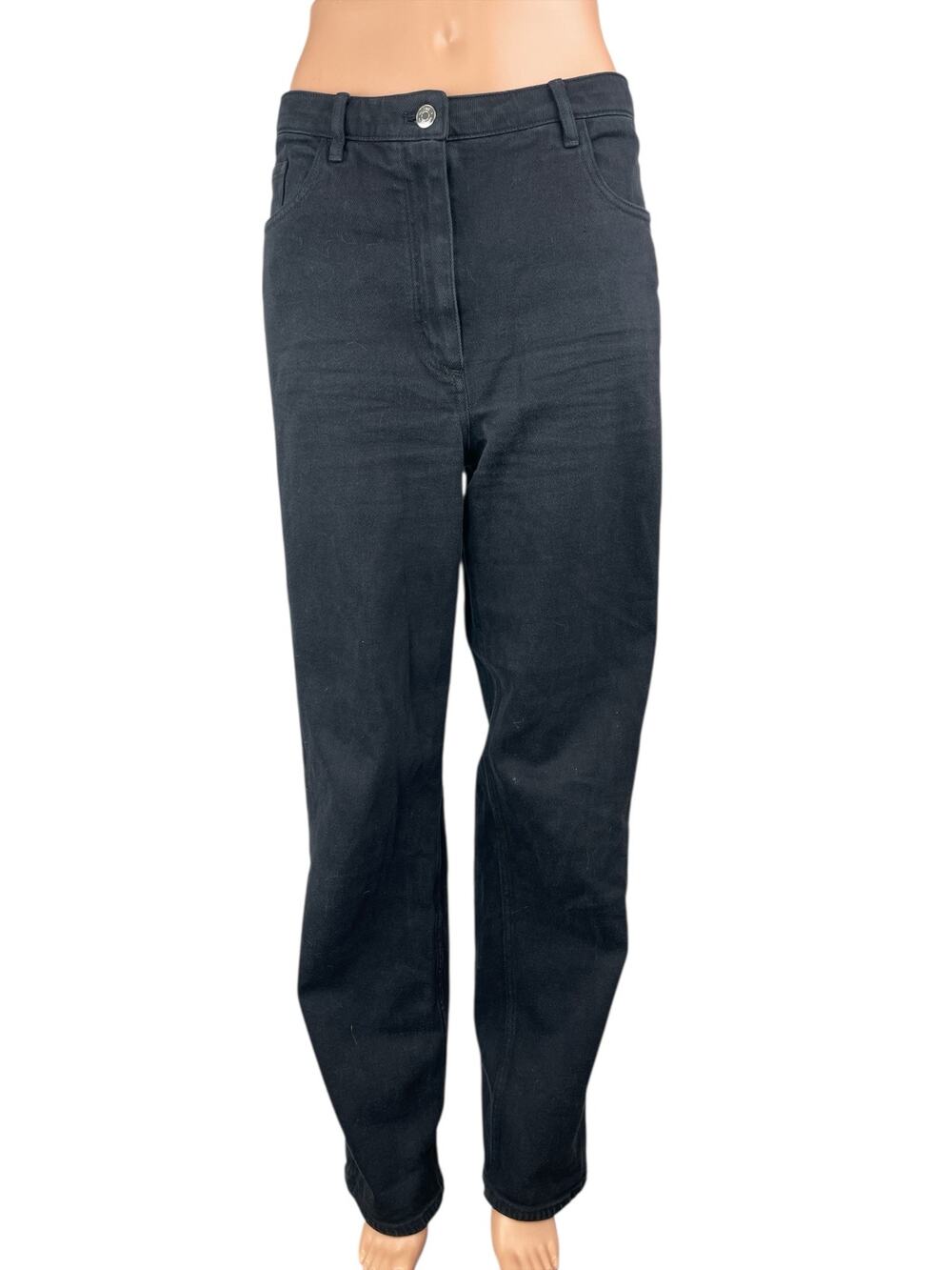 Aritzia Wilfred Women's Black High Rise Straight Leg Denim Jeans Pants Size 10